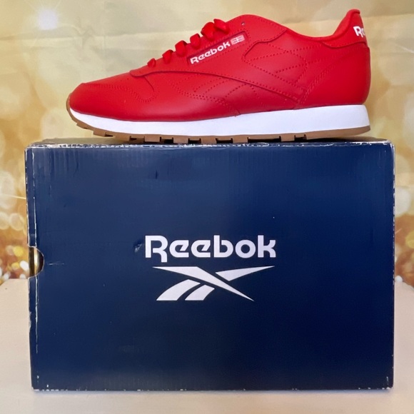 Reebok Classic Leather Low Vector Red Gum sneakers. 8.5 Men’s/10W - Picture 5 of 16
